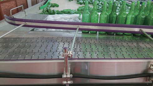 SS8857M Magnetic Heavy Duty Sideflexing Stainless Steel Flat Top Chain for Bottle Factory Production